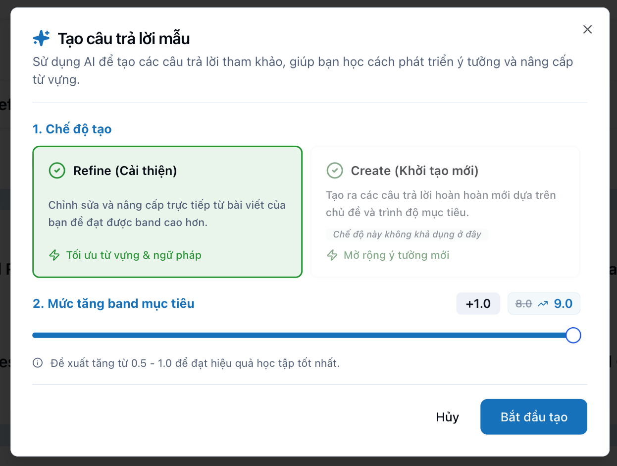 Example Drafting - Guided improvements and inspiration